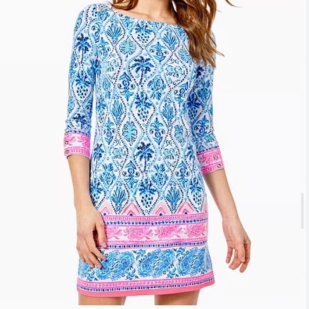 Lilly Pulitzer Sophie Dress UPF 50 Isle of Tile in Resort White Size Small